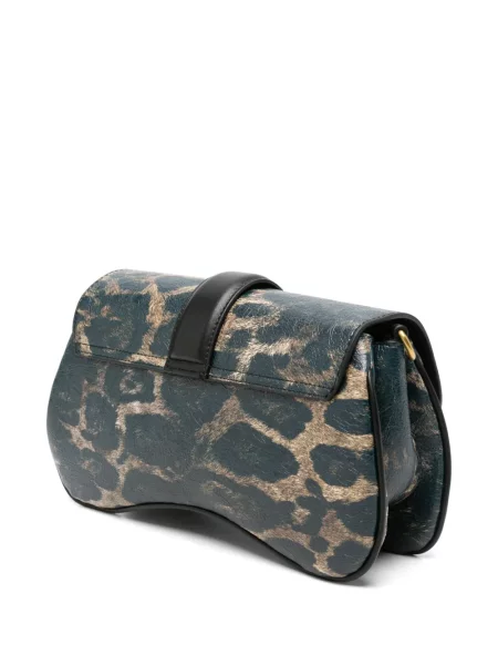 Geantă Just Cavalli cu imagine cu model leopard verde