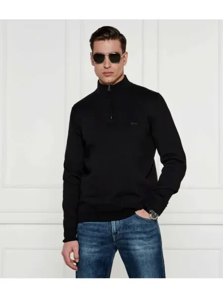 BOSS BLACK Pulover Padro-L | Regular Fit negru