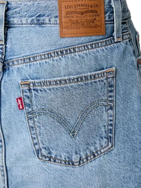 Σορτς Levi's με δαντέλα με κορδόνι με φθαρμένο εφέ μαύρο
