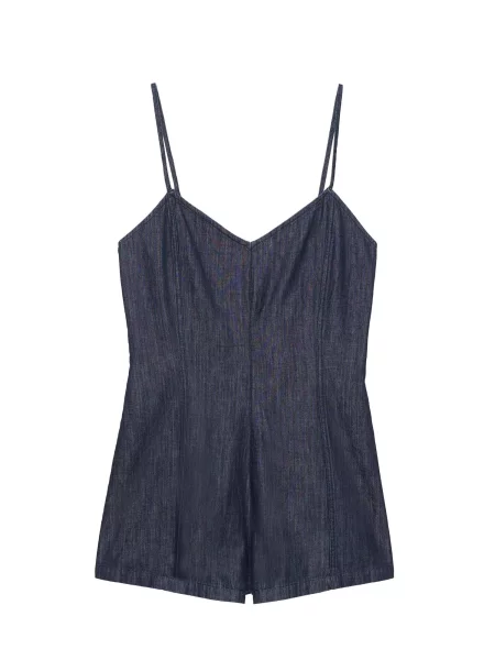 Pull&Bear Salopeta denim albastru