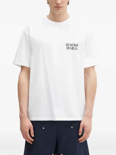 Scurt tricou Wacko Maria cu imagine alb