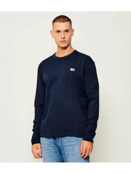 Hosszú ujjú póló Tommy Jeans kék