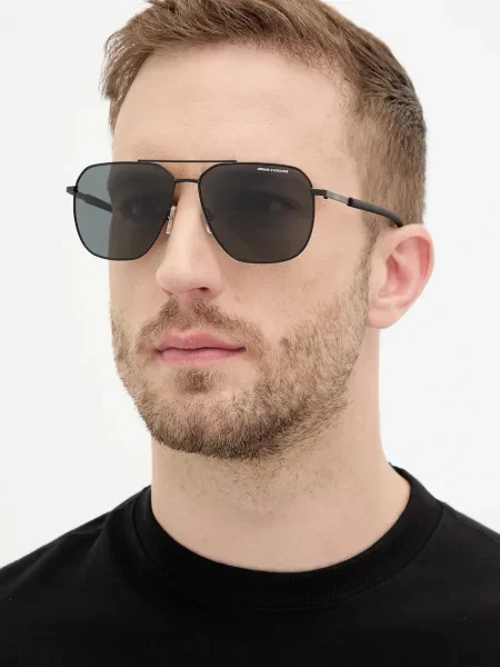 Слънчеви очила Armani Exchange мъжки черно