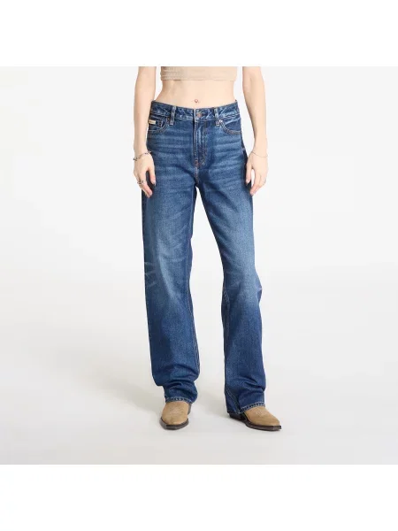 Blugi Calvin Klein Jeans Signature Straight Jeans Blue 28 albastru