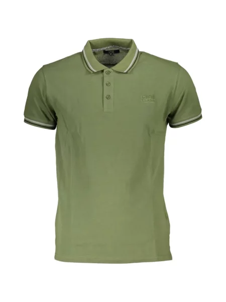 Tricou polo Cavalli Class cu autograf verde