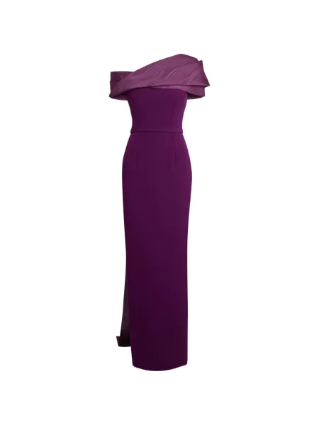 Rochie maxi Safiyaa asimetrică violet