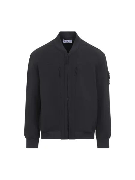Kurtka bomber Stone Island z kamieniami czarny