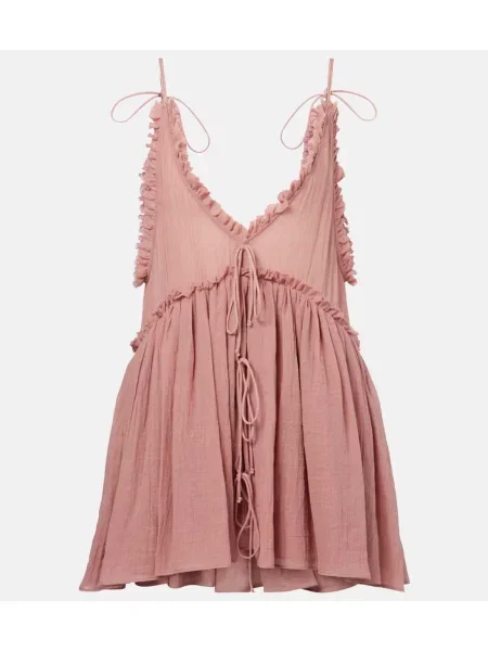 Rochie The Attico cu volane roz