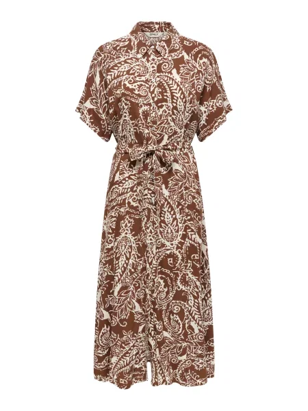 ONLY Rochie tip bluză ONLSafa crem / ciocolatiu