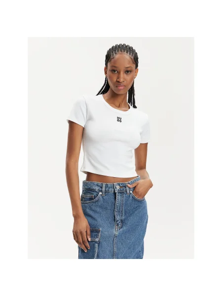 Hugo Póló Delanor Slim Fit fehér