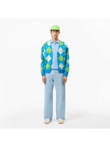 Lacoste Koszulka Polo Oryginał Petit Piqué niebieska