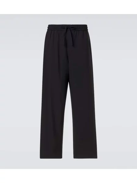 Vlněné kalhoty Ami Paris černé