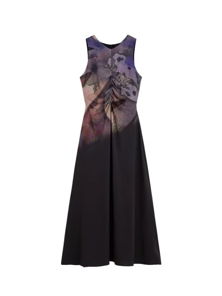Desigual Rochie bej / mov liliachiu negru