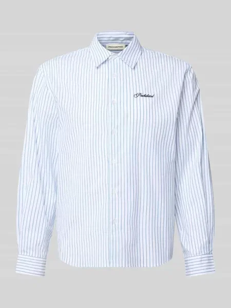 Koszula casual o kroju regular fit z kołnierzykiem kent i przeszyciem z logo Prohibited