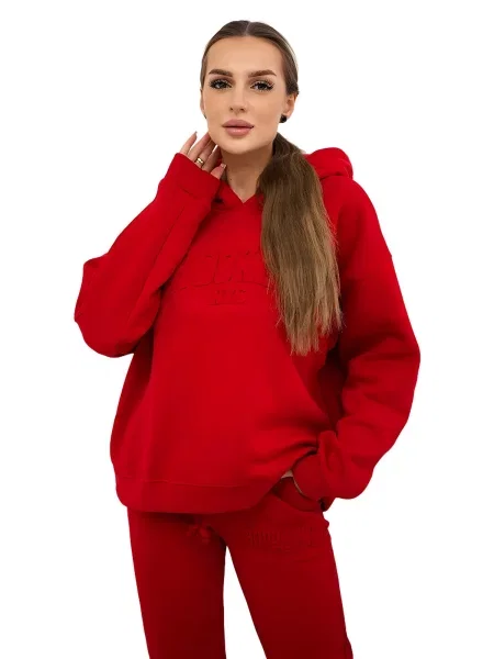 Zateplený komplet mikina + kalhoty Brooklyn red červené
