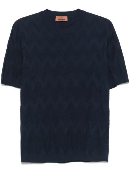 Tricou Missoni tricotate albastru