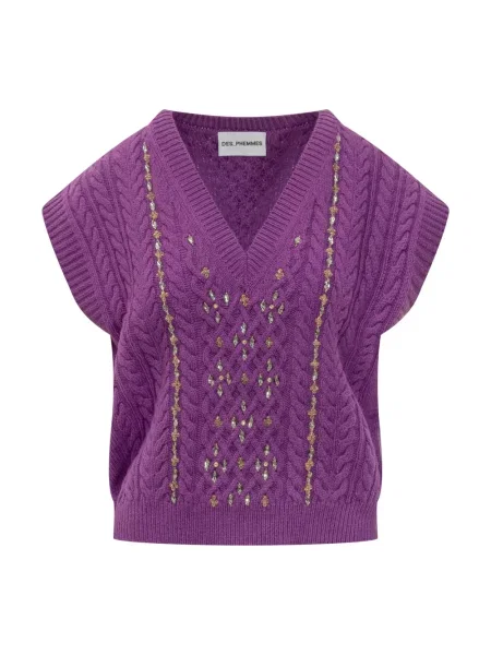 Sweter Des Phemmes fioletowy