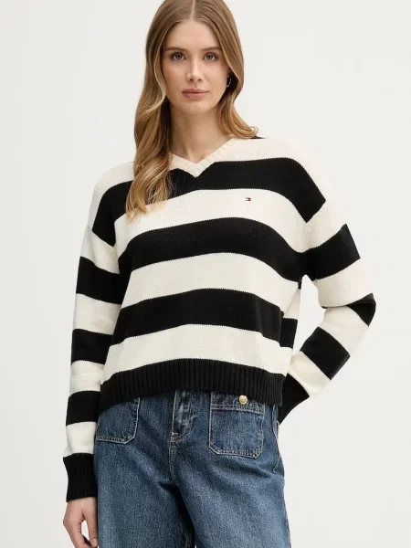 Tommy Hilfiger Πουλόβερ από κασμίρ μαύρο
