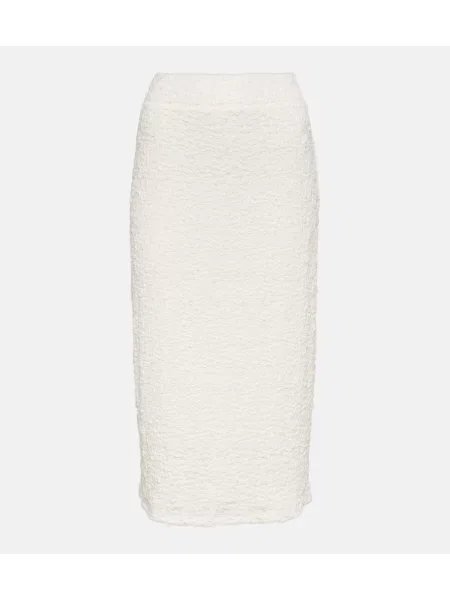 Fustă midi Vince până la genunchi alb