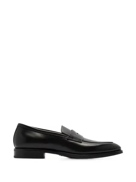 Pantofi loafer Santoni din piele negru
