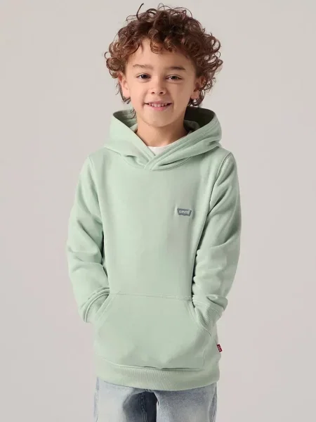 Levi's Dětská mikina MINI BATWING PULL OVER HOO zelená