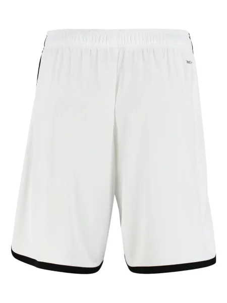 Spodnie Adidas z nadrukiem z dżerseju teddy białe