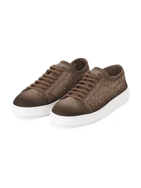 Sneakersy Santoni brązowe