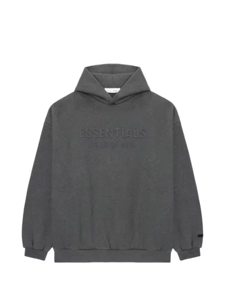 Hanorac cu glugă Fear Of God Essentials cu autograf gri
