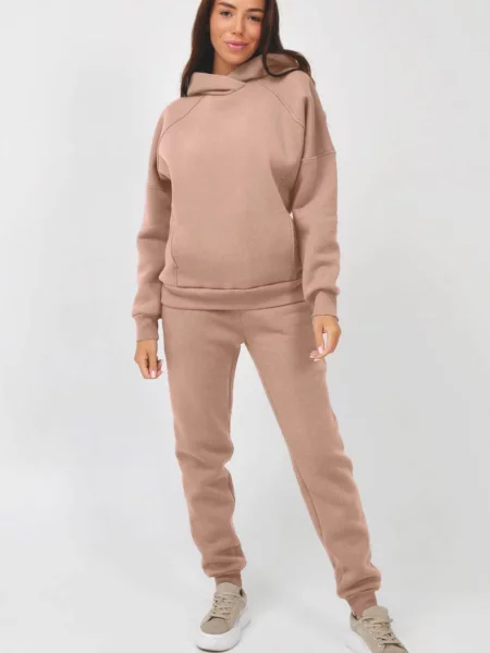 Теплый спортивный костюм для женщин помаранчевий