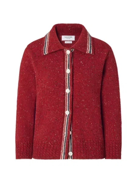 Cardigan Thom Browne tricotate roșu