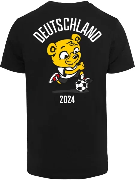 Mister Tee Póló Football Bear sárga / piros / fekete fehér
