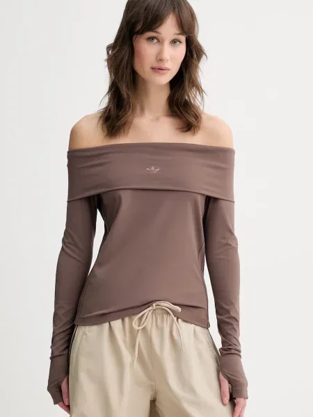 Adidas Originals longsleeve brązowa