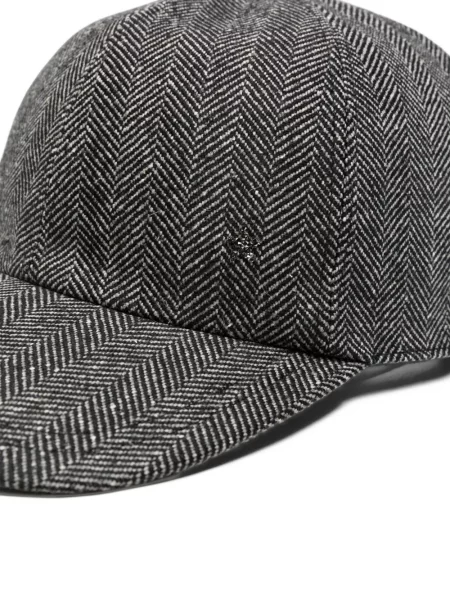 Șapcă Lorena Antoniazzi cu model herringbone negru