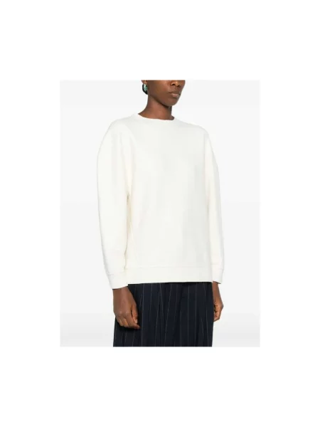 Sweter Max Mara z kaszmiru z dekoltem w serek biały