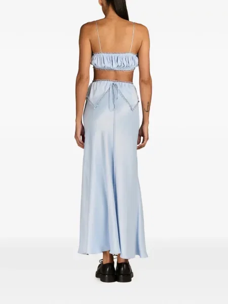 Fusta maxi Mark-off din satin albastru