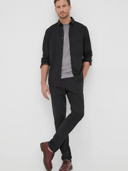 Armani Exchange ing férfi galléros slim fekete