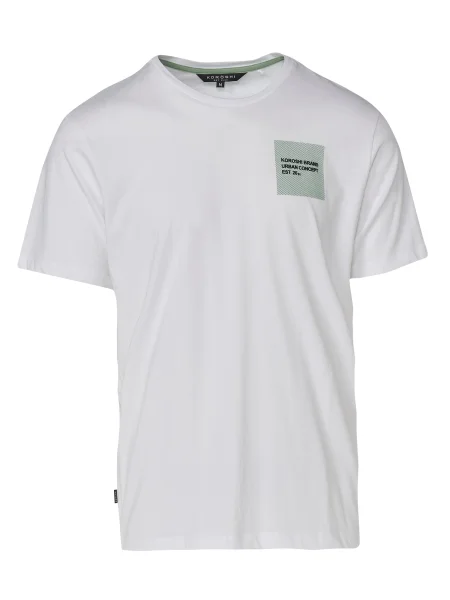 KOROSHI Tricou verde pastel / negru alb