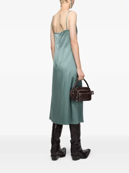 Nėriniuota kostiumas midi suknelė Acne Studios iki kelių žalia
