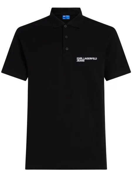 Polo Karl Lagerfeld Jeans cu broderie negru