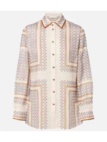 Cămașă Zimmermann cu imagine bej