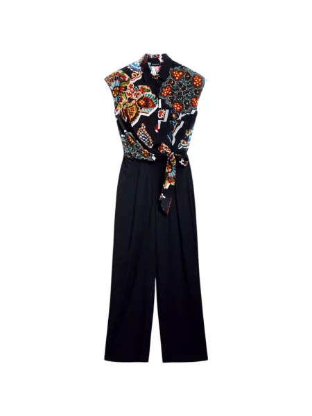 Desigual Kombinezon JUMPSUIT_PAISLEY_LACROIX crna