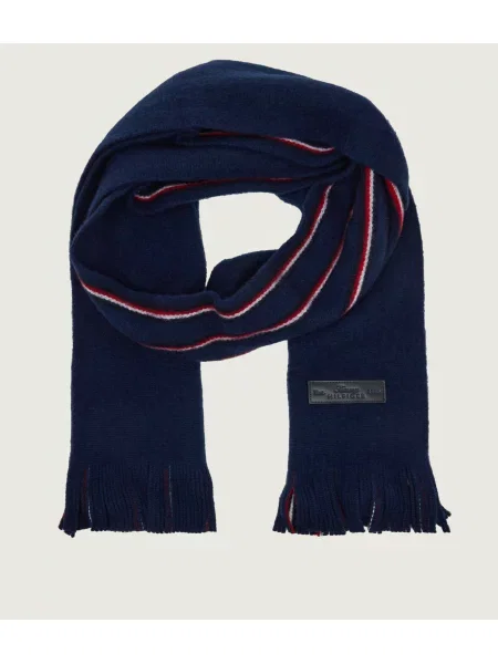 Tommy Hilfiger Gyapjú sál Corp Rashelle kék