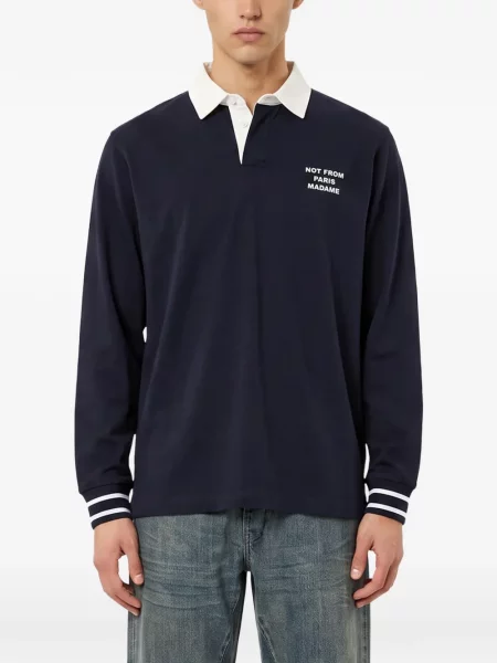 Μακρύς polo Drôle De Monsieur με σχέδιο μπλε