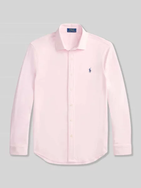 Koszula casualowa o kroju slim fit z wyhaftowanym logo Polo Ralph Lauren różowa