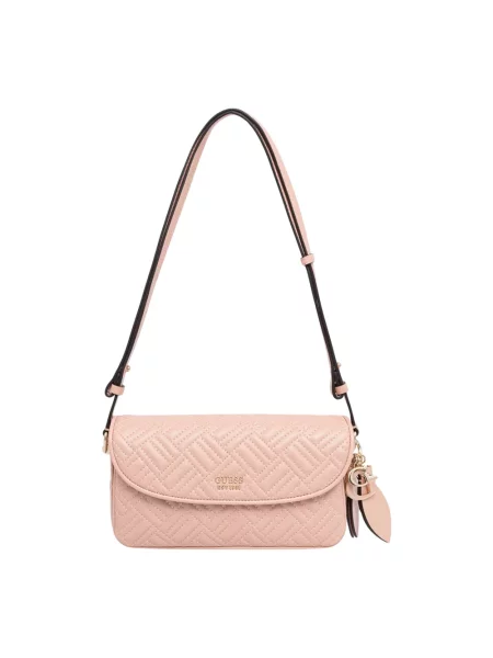Guess torebka bagietka z imitacji skóry SALLY różowa