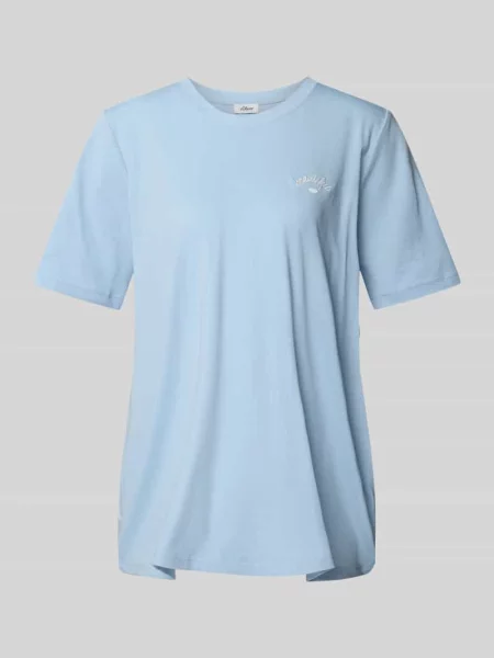 T-shirt o kroju relaxed fit z czystej bawełny S.oliver Red Label