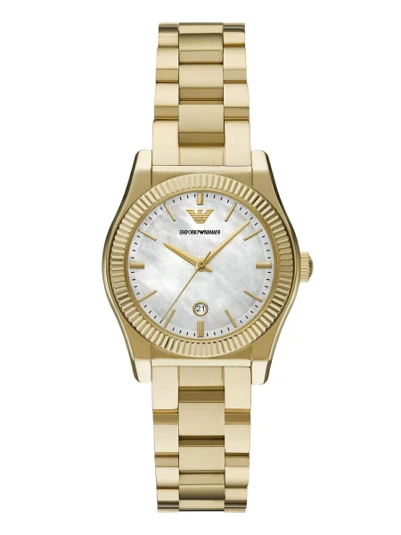 Emporio Armani Ceas analogic auriu / perlat alb