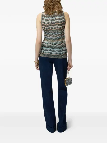 Top Missoni tricotate gri