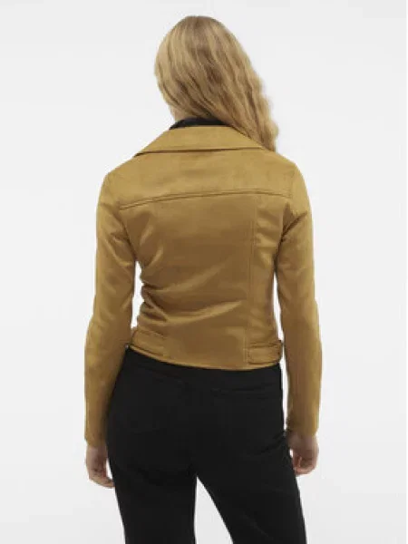 Bunda z imitace kůže Vero Moda hnědá