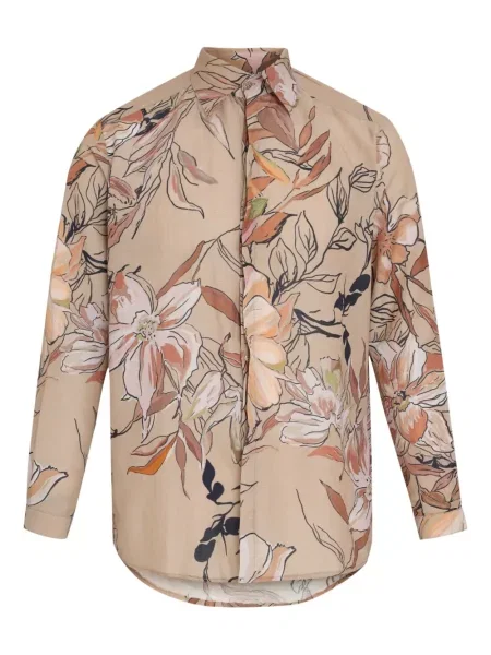 Cămașă Amir Slama cu model floral cu imagine maro